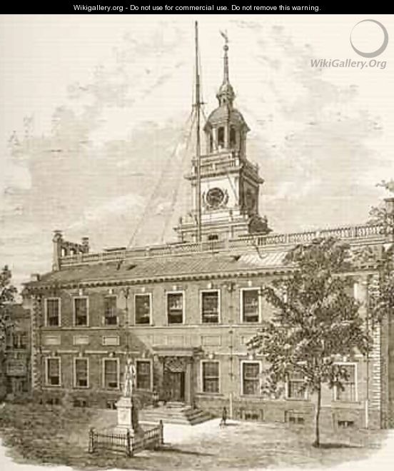 County Court House or Independence Hall Philadelphia Pennsylvania 1880 - Reverend Samuel Manning