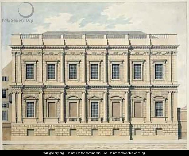 View of the Banqueting House at Whitehall Westminster 1790 - Thomas Malton, Jnr.