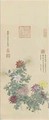 Chrysanthemums Qing Dynasty 1905 - Empress Cixi Manchu-Chinese