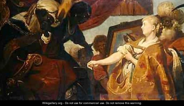 Chariclea shows Persina and Hydaspes - Karel van III Mander
