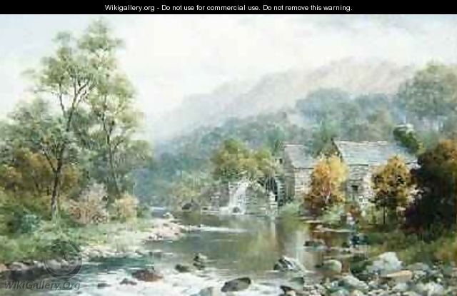 Approaching Autumn on the Arran Dolgelly - William Henry Mander