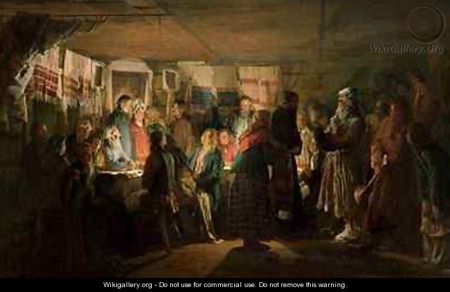 The Visit of a Sorcerer to a Peasant Wedding 1875 - Vasili Maksimovich Maksimov