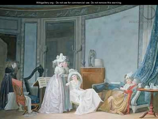 Meeting in a Salon 1790 - Jean-Baptiste Mallet