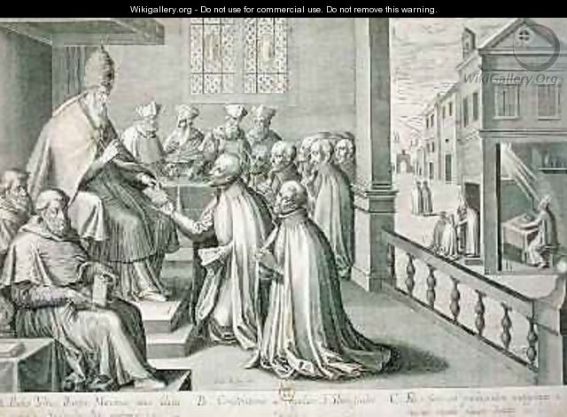 Pope Paul III 1468-1549 Receiving the Rule of the Society of Jesus 1540 - C. Malloy
