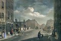 View from Capel Street looking over Essex Bridge Dublin from A set of twenty views of Dublin 1797 - James Malton