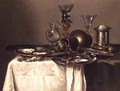 Still Life with a Plate of Oysters - Cornelis Mahu