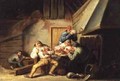 Peasants Smoking and Drinking - Cornelis Mahu