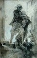 The Marquis of Lantenac saving a child - Diogene Ulyssee Napoleon Maillart