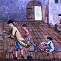 View of a Silversmiths Workshop from Libre de Passenties per Argenters 1762 - Felip Mares