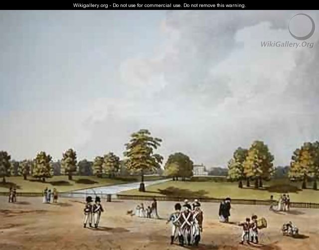 A View in St Jamess Park of Buckingham House - (after) Mannskirsch, Franz Joseph