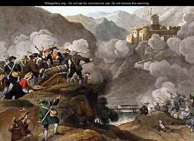 The Tirolese Patriots Storming the Fortress of Kuffstein with their Wooden Guns - (after) Manskirch, Franz Joseph