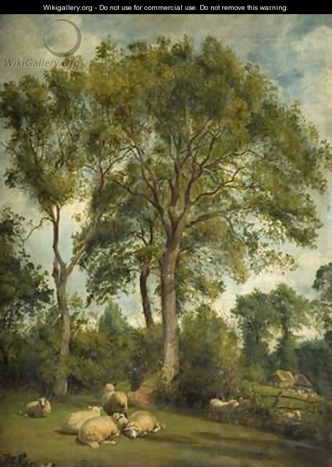 Landscape with Sheep - Frederick Richard Lee