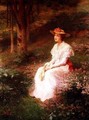 Elegant Lady Sitting in Woodlands - James R. Lee
