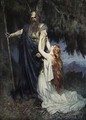 Brunhilde knelt at his feet - Ferdinand Leeke