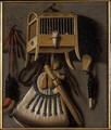 Still life with bird trapping equipment - Johannes Leemans