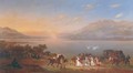 Empress Josephine 1763-1814 arriving to visit Napoleon 1769-1821 in Italy on the banks of Lake Garda - Hippolyte Lecomte