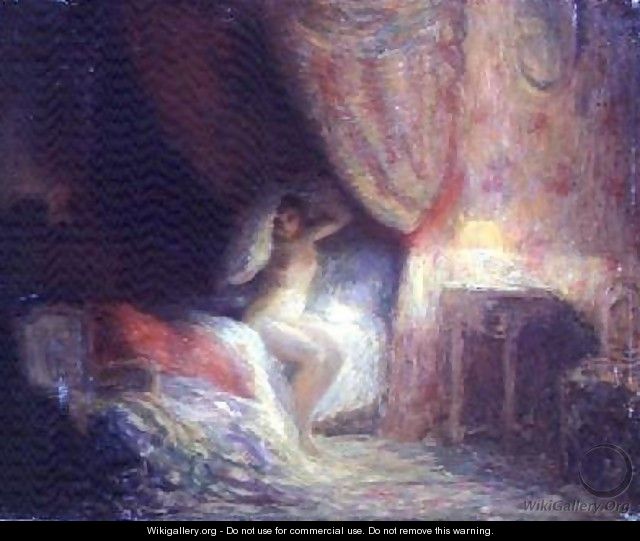 Bedroom scene bathed in light - Victor Lecomte