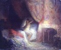 Bedroom scene bathed in light - Victor Lecomte