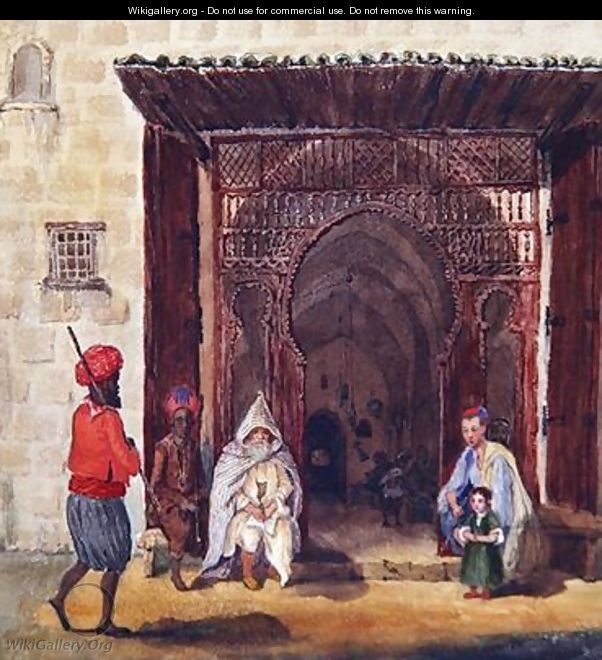 Entry of a mosque in Algiers - Theodore Leblanc