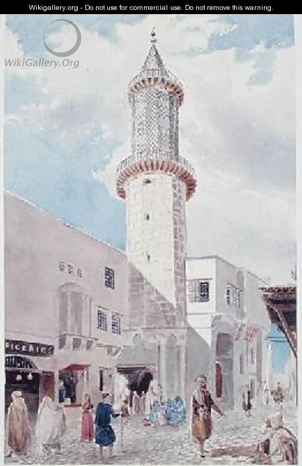 The Minaret of the Mosque on Rue de Chartres and Rue Bab-Azoun - Theodore Leblanc