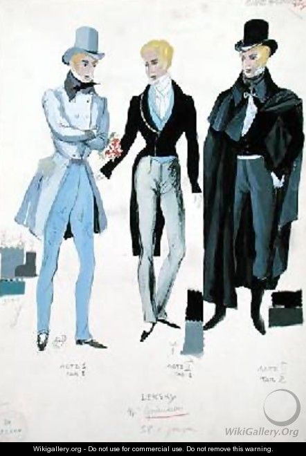 Lensky costumes from acts I - A. Lebrun