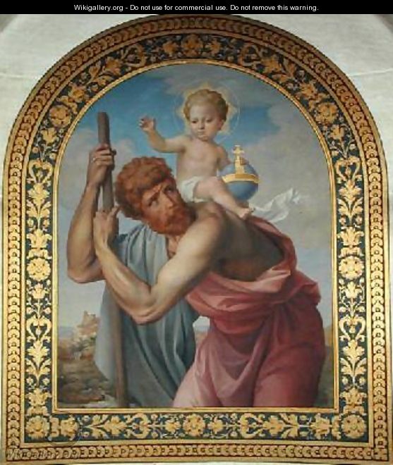 St Christopher Carrying the Infant Jesus - Edmond Lechevallier-Chevignard