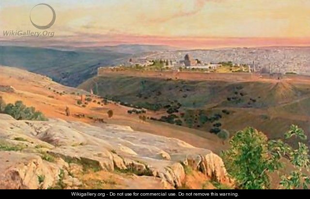 Jerusalem from the Mount of Olives - Edward Lear