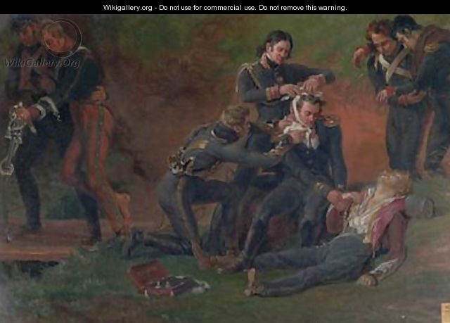 Baron Jean Dominique Larrey 1766-1843 Tending the Wounded at the Battle of Moscow - Louis Lejeune