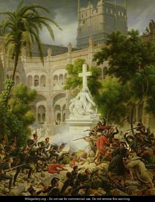 Assault on the Monastery of San Engracio in Zaragoza - Louis Lejeune