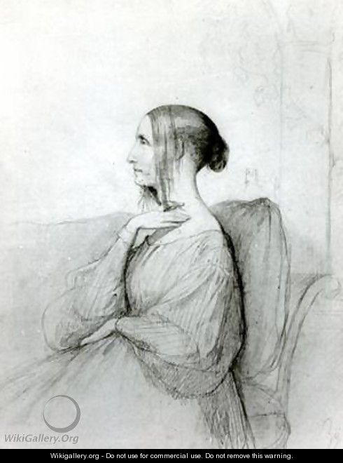 Portrait of Marie dAgoult 1805-76 - Henri (Karl Ernest Rudolf Heinrich Salem) Lehmann