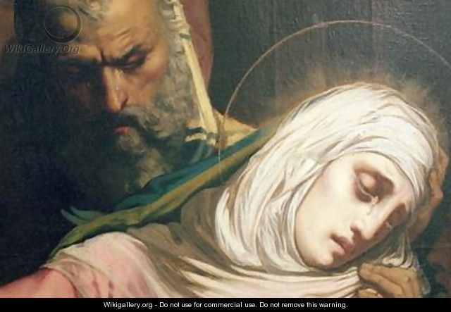 Virgin Mary at the Foot of the Cross 3 - Henri (Karl Ernest Rudolf Heinrich Salem) Lehmann
