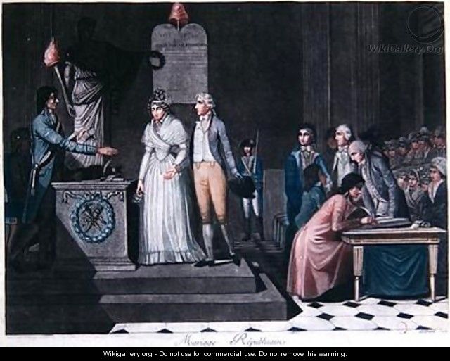 Mayor conducting a Republican Marriage during the period of the French Revolution - (after) Legrand