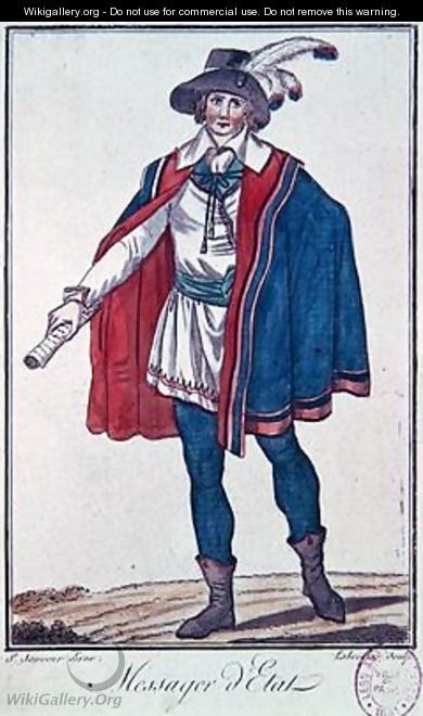 Official State Messenger during the Directoire period in France - (after) Legros or Le Gros, Sauveur (Jean Saveur)
