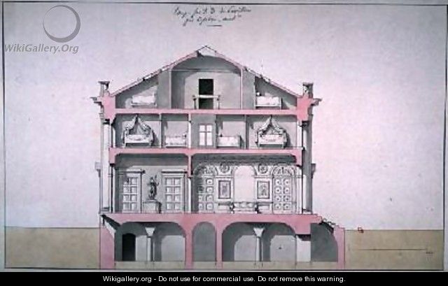 Section of the Country Pavilion - (attr. to) Lefebure, Francois