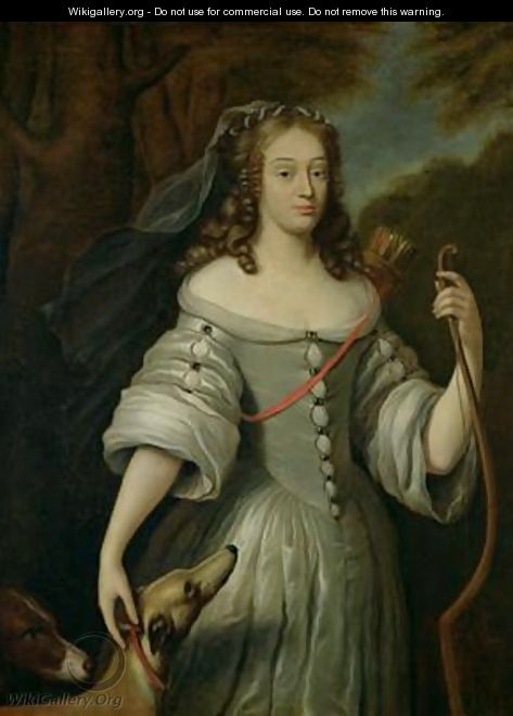 Portrait of Francoise Louise de la Baume le Blanc 1644-1710 Duchesse de Vaujour also known as Mademoiselle de la Valliere - (attr. to) Lefebvre, Claude