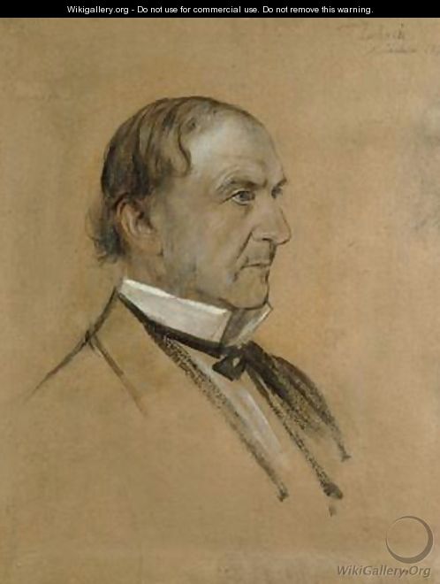 Portrait sketch of William Ewart Gladstone 1809-98 - Franz von Lenbach
