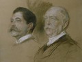 Otto von Bismarck and his Son Herbert State Secretary of the Foreign Office - Franz von Lenbach