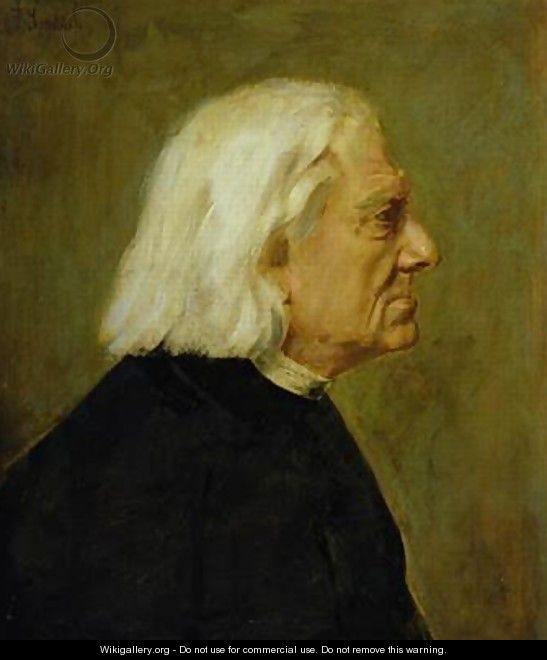The Composer Franz Liszt - Franz von Lenbach