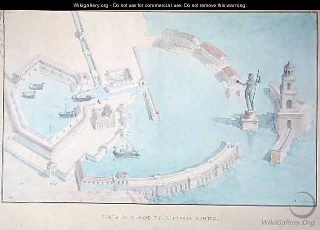 Reconstruction of the Roman port of Ostia - Andre Lenoir