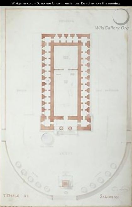 Plan of the Temple of Solomon in Jerusalem - Andre Lenoir