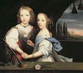 Portrait of Winston and Arabella 1648-1730 Churchill children of Sir Winston Churchill - Sir Peter Lely