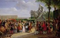 Louis XIV 1638-1715 Dedicating Pugets Milo of Crotona in the Gardens at Versailles - Anicet-Charles-Gabriel Lemonnier