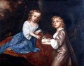 Double Portrait of Charles Dormer 1652-73 Viscount Ascott and his sister Lady Elizabeth Dormer 1653-77 - Sir Peter Lely