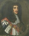 Portrait of King Charles II 1630-85 Wearing Garter Robes - Sir Peter Lely