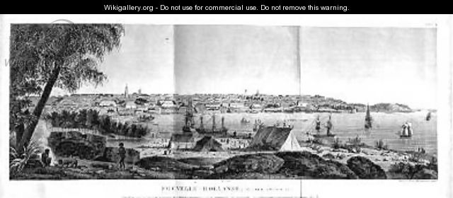 View of Sydne Capital of the English Territory in New Holland - (after) Lesueur, Charles Alexandre