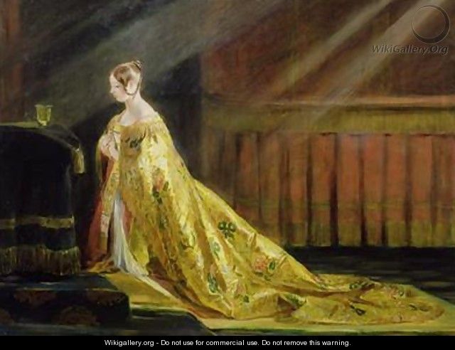 Queen Victoria in Her Coronation Robe - Charles Robert Leslie