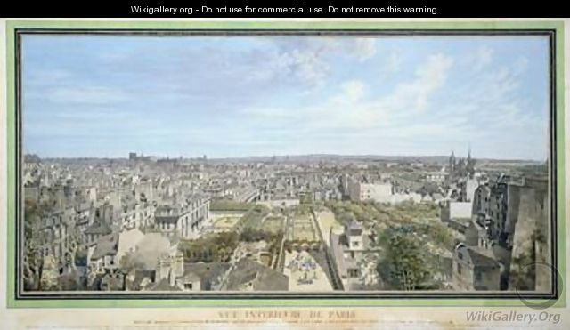 Panoramic View of Paris Towards the North - Louis-Nicolas de Lespinasse