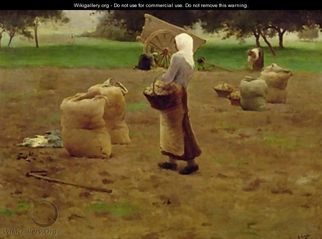 Harvesting Potatoes - Henri Lerolle