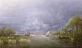 Banks of the Loire in Spring Storm Effect - Charles Leroux