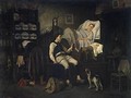 Breton Interior or The Newborn - Eugene Leroux